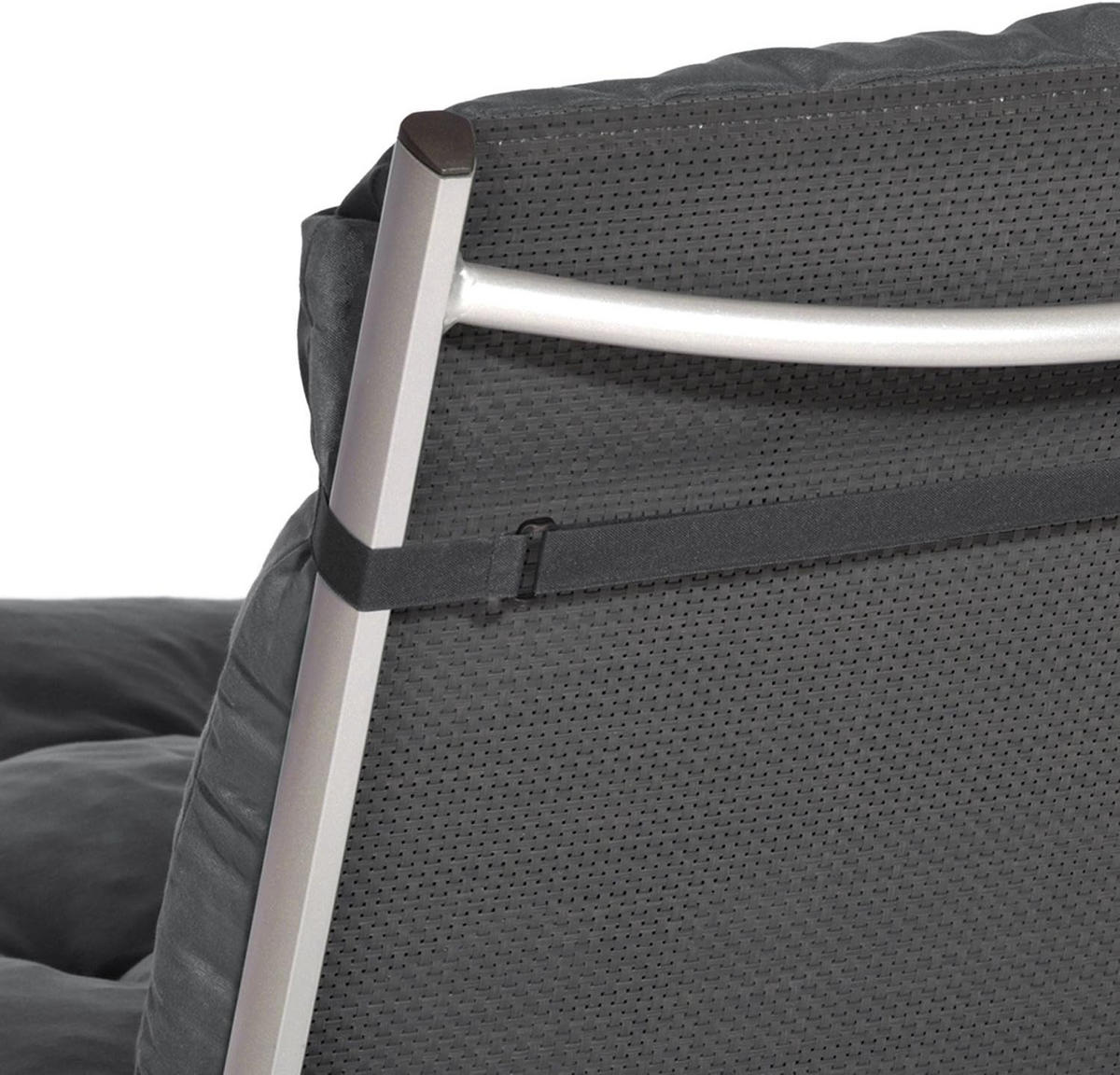 NIEDERLEHNERAUFLAGE Flair NL 100/50/8cm Graphitgrau (6tlg) - Graphitfarben, Textil (50/8/100cm) - Beautissu 