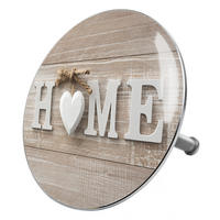 BADEWANNENSTÖPSEL Home - Braun, Metall (8/10/10cm) - Sanilo