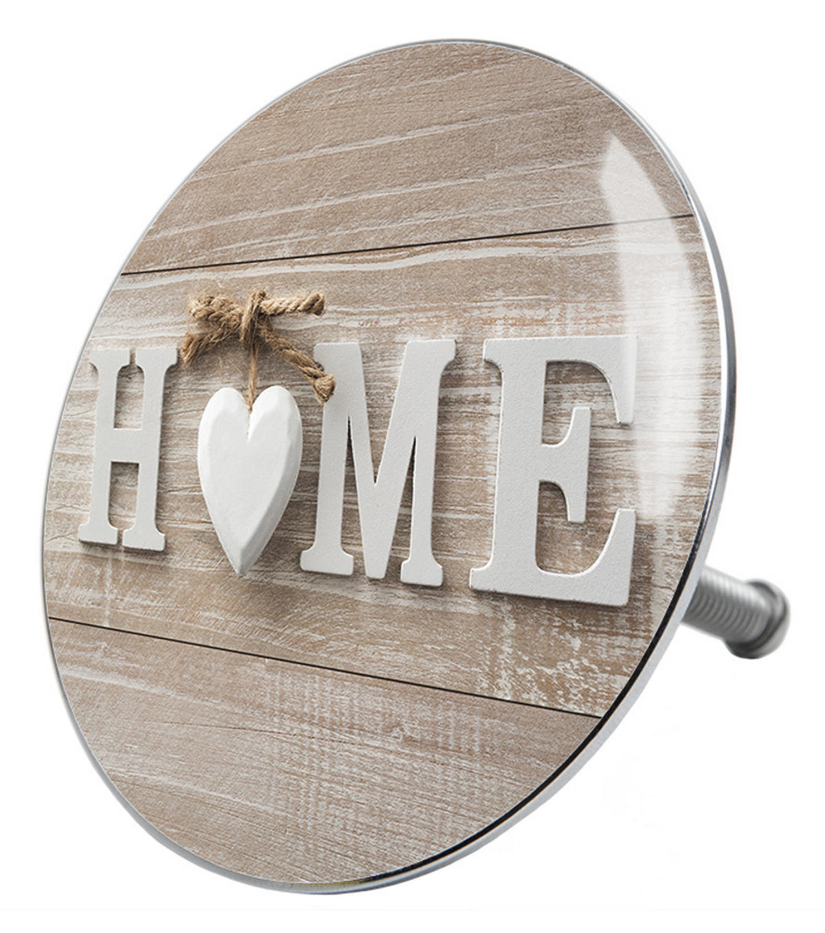 BADEWANNENSTÖPSEL Home - Braun, Metall (8/10/10cm) - Sanilo