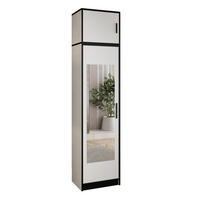 DREHTÜRENSCHRANK ROJ MIT AUFSATZ 1D weiß - Weiß, Holzwerkstoff (54/247/39cm) - Kier Furniture