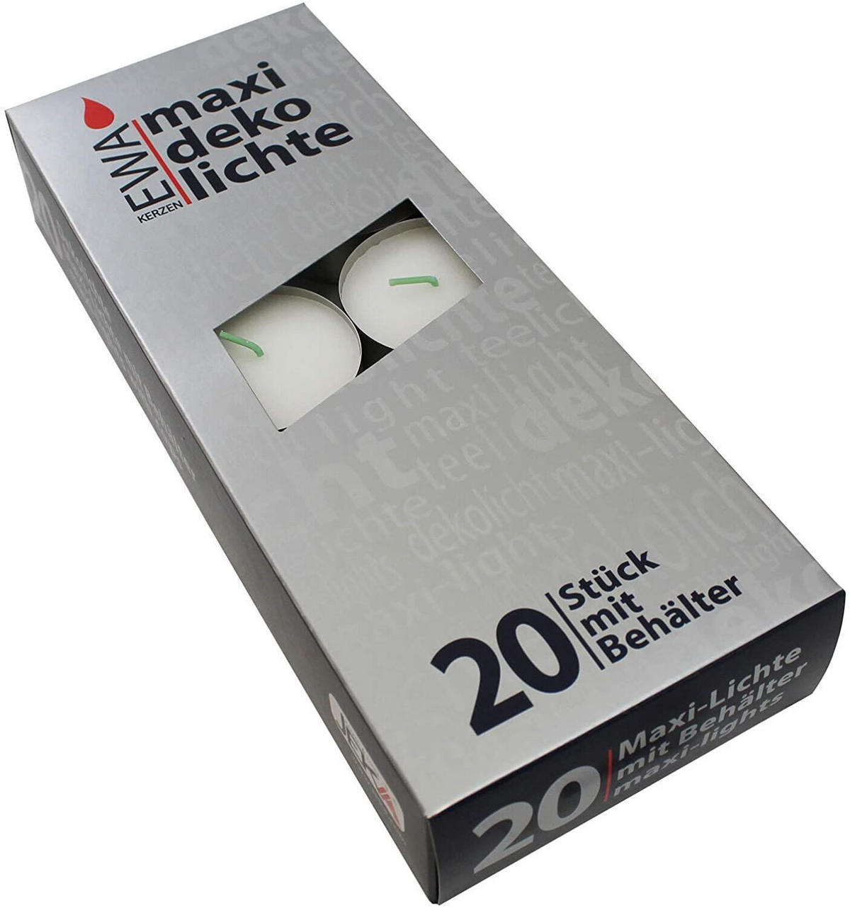 PYRAMIDENTEELICHTER Maxi 20er in Alu Hülle - Multicolor, Metall (0.1/1/0.1cm)