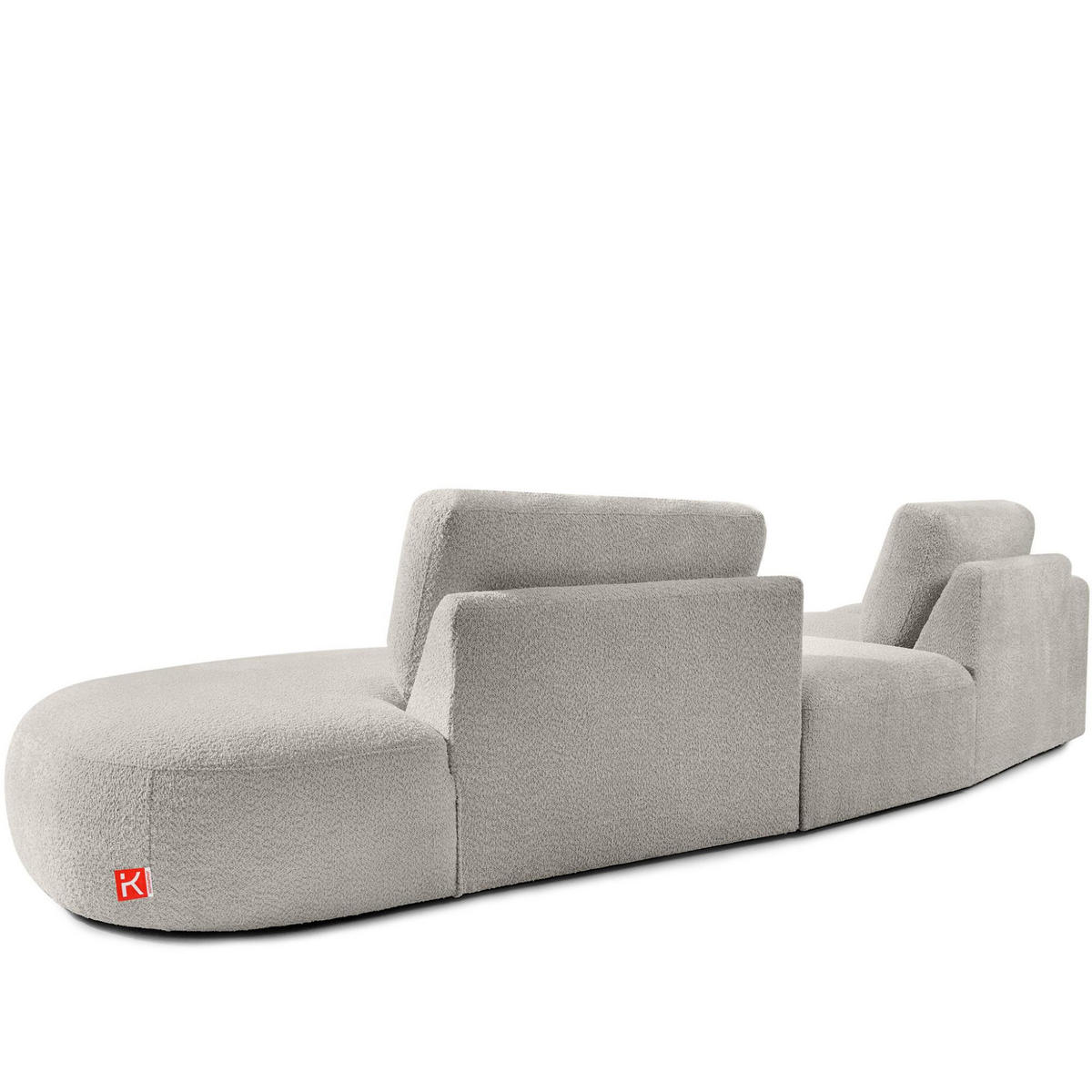 4-SITZER ECKSOFA ZUCCO Boucle rechts, Hellbraun - Hellbraun, Textil (350/84/105cm) - KONSIMO®