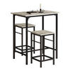 BARTISCH + 2 x BARHOCKER - Grau, Holzwerkstoff (80/88/50cm) - SoBuy
