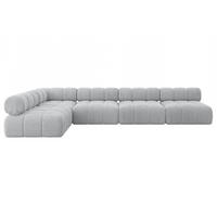 ECKSOFA modulares Sofa Samaro-L3 - 380x190x70 cm Grau Cord - Grau, Holzwerkstoff/Textil (380/190cm) - ALTDECOR