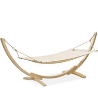HÄNGEMATTE mit Gestell LENGER ,Creme - Creme, Holz/Textil (357/131/110cm) - KONSIMO®
