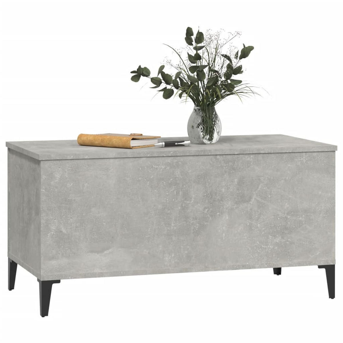COUCHTISCH Betongrau 90x44,5x45 cm Holzwerkstoff - Grau, Holzwerkstoff (90/44.5/45cm) - furnicato