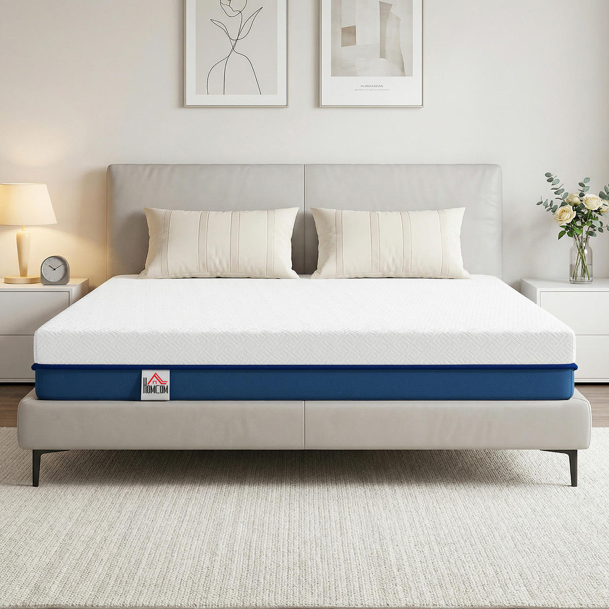 MATRATZE 160/200 cm DE-18535 mit Grüner-Tee-Infusion - Weiß, Textil (160/200cm) - ComfortXL