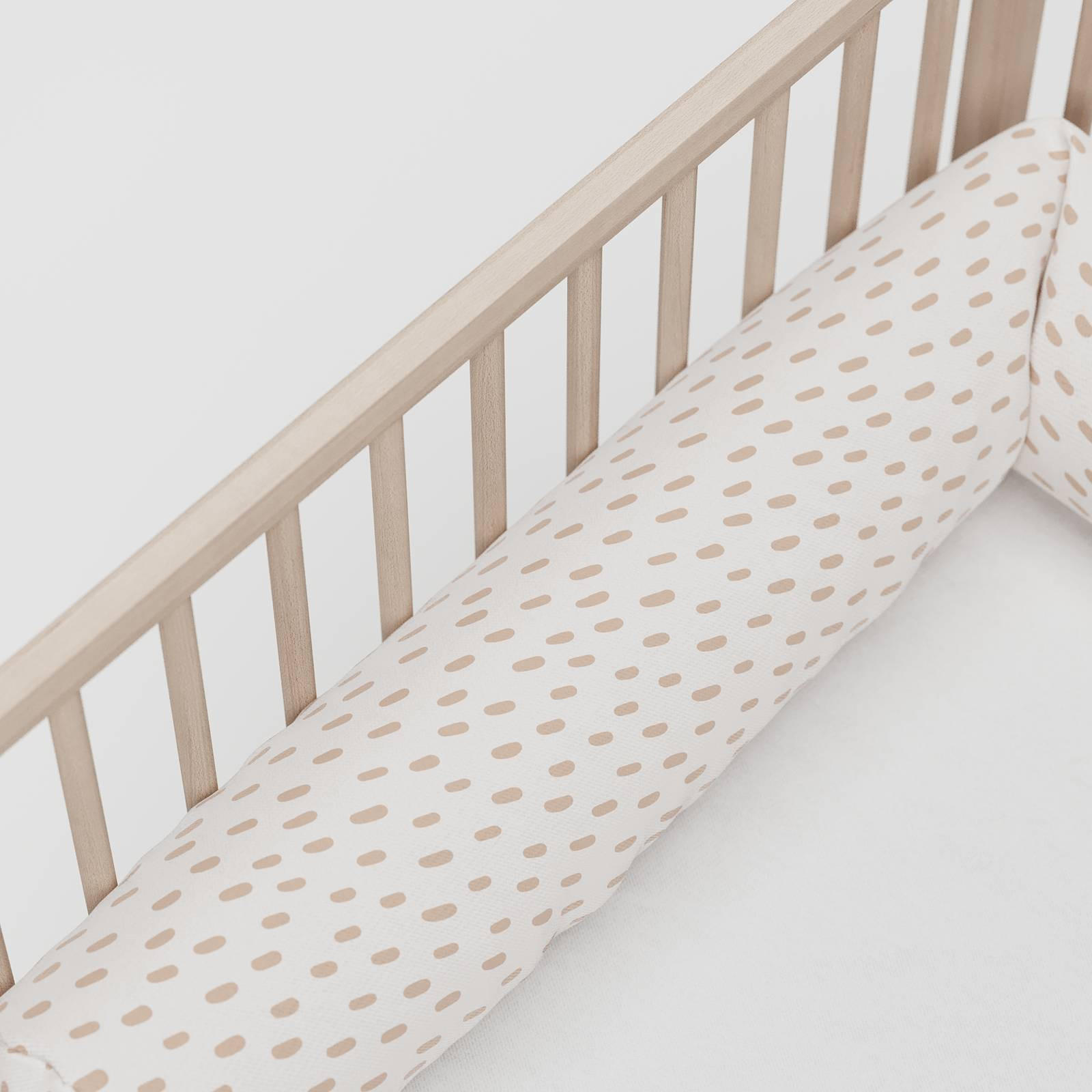 NESTCHENSCHLANGE Cozy "Cute Tiger Spot" Alloverprint 190 cm Bettschlange - Creme/Braun, Textil (15/190cm) - Sämann – make a difference.