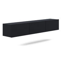 TV-MÖBEL Idao Schwarz - Schwarz, Holzwerkstoff (29/35/180cm) - Petits-meubles