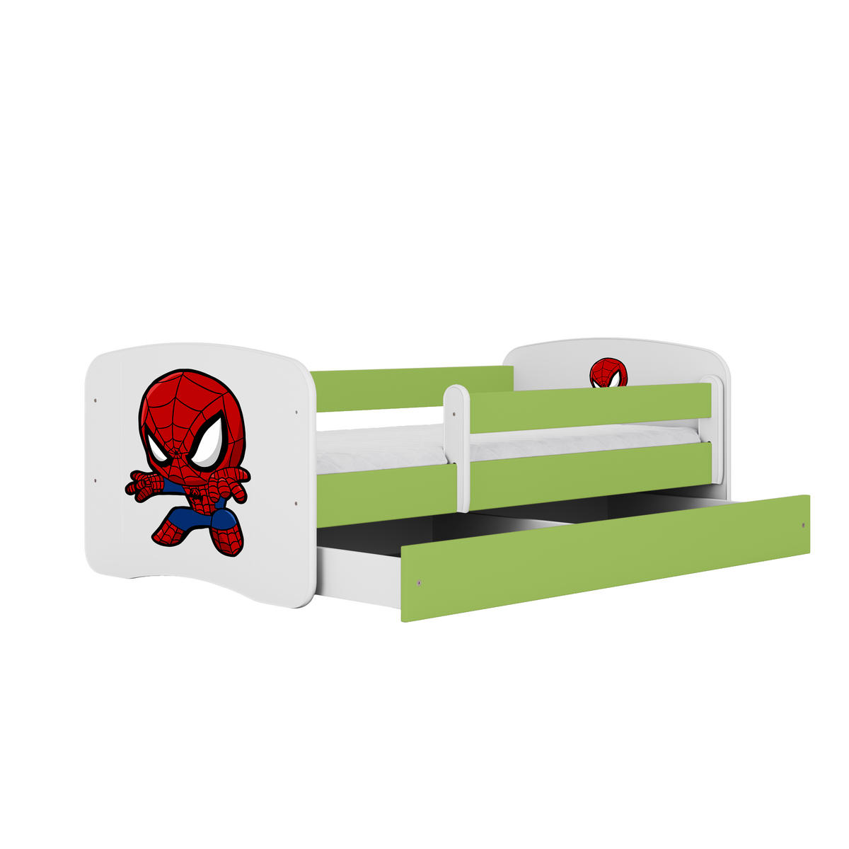KINDERBETT Spiderman mit Schublade und Matratze 180/80 - Grün, Holzwerkstoff (80/180cm) - RAUMHIRSCH FURNITURE