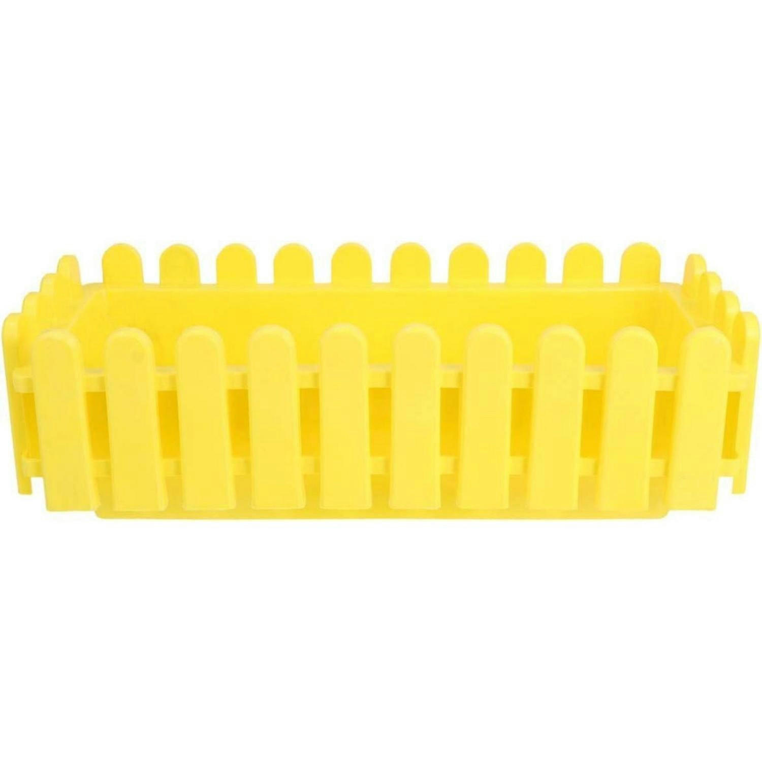 RECHTECKIGER Blumentopf Gelb 43.5 x 18.5 cm - Gelb, Kunststoff (18.5/13.5/13.5cm)
