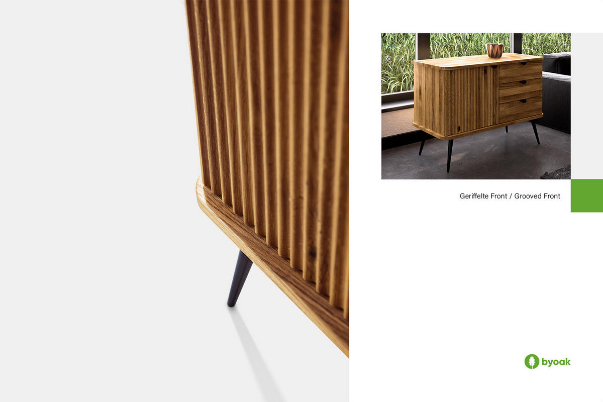 KOMMODE LINA - Kernbuche, Holz (97/72/46cm) - byoak