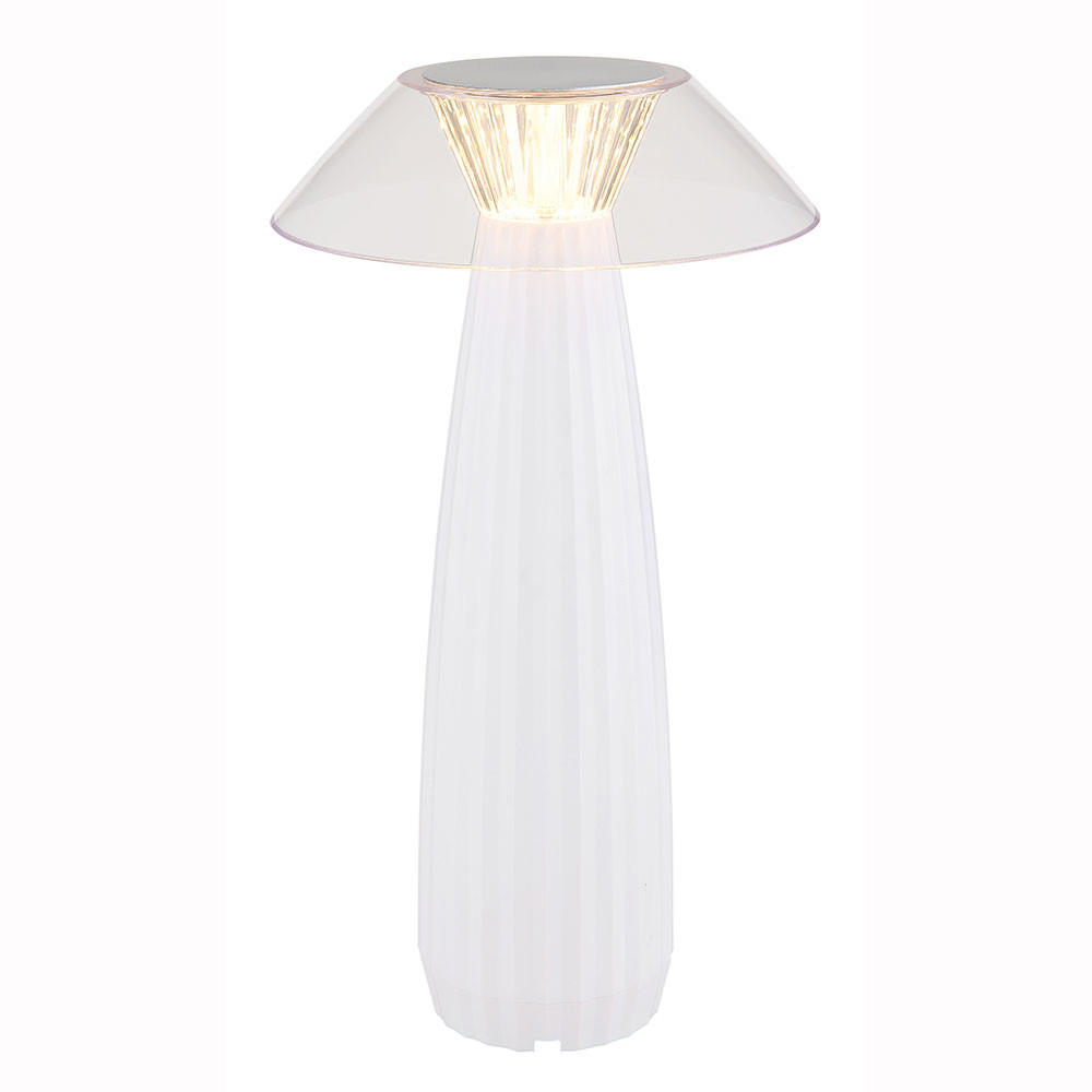 LED-TISCHLEUCHTE ILLUMI, weiß matt, Touchdimmer, Akku - Weiß, Kunststoff (15.4/15.4/28cm) - Globo Lighting