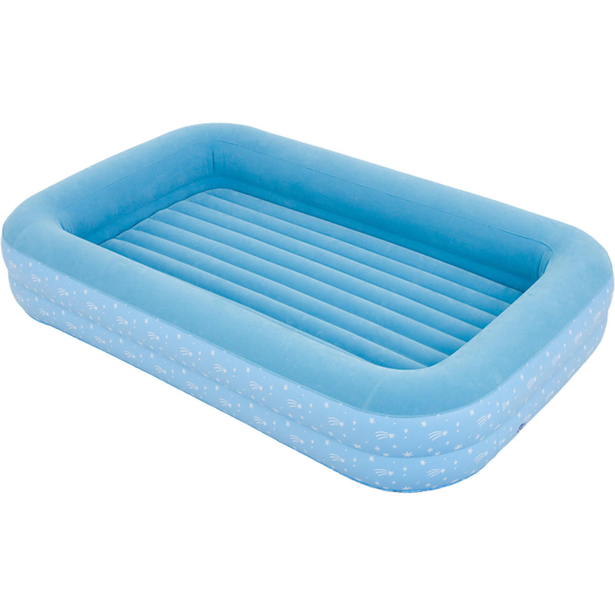 LUFTBETT Kinderluftmatratze mit Handpumpe 172 x 112 x 30 cm blau - Hellblau, Kunststoff (112/172cm) - Avenli