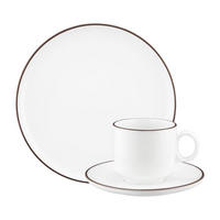 KAFFEESERVICE Sento Home Pure Lines Chocolate Brown 18-tlg. - Dunkelbraun, Keramik (2/2/2cm) - Seltmann Weiden