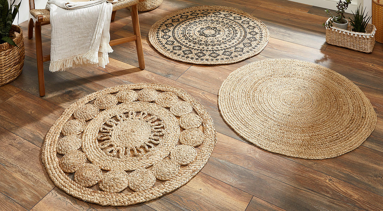 Linear Natura Juteteppich