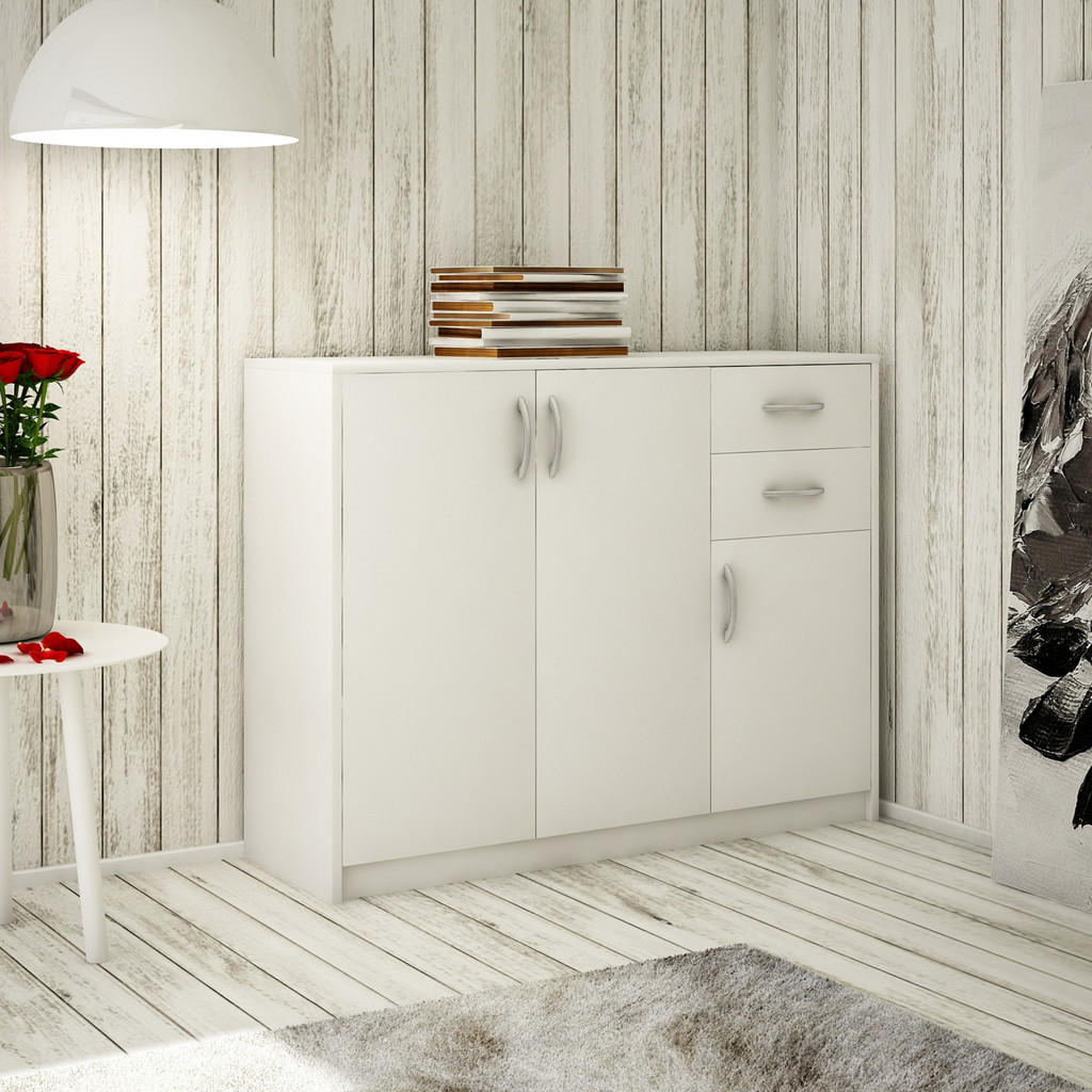 Thumbnail - Home Collective Kommode, Weiß, Holzwerkstoff, 110x85x35 cm, Wohnzimmer, Kommoden & Sideboards, Kommoden