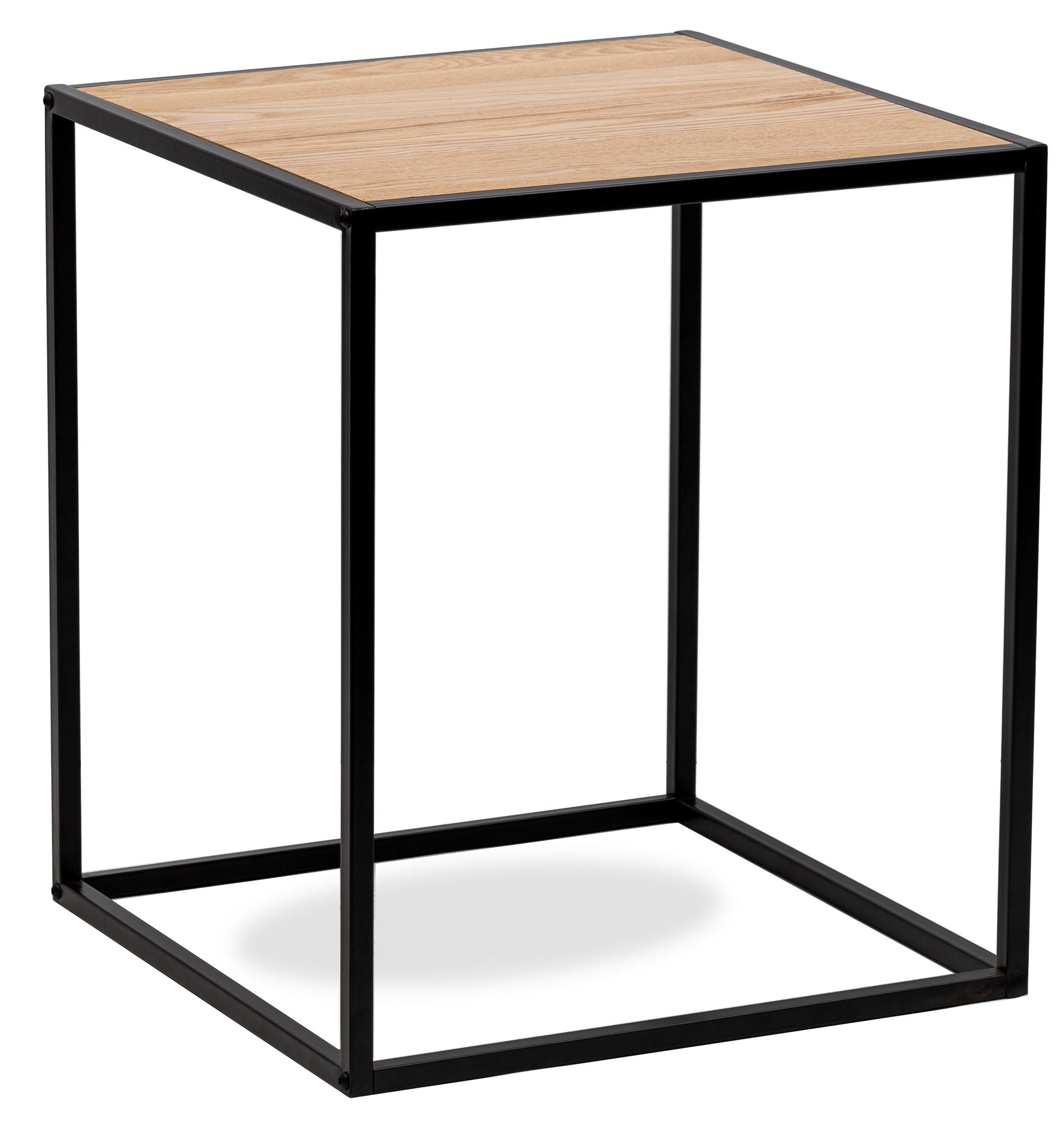 BEISTELLTISCH Rechteckig Schwarz 45 x 45 x 52 cm - Schwarz, Metall (45/45/52cm) - Nordlys