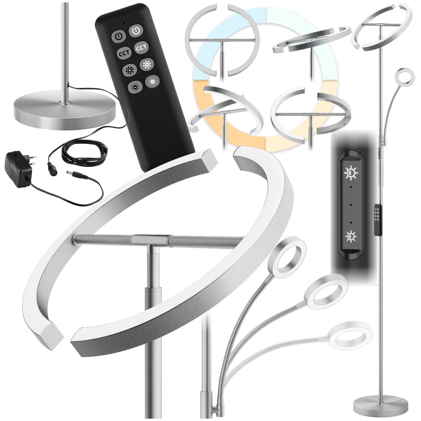 DECKENFLUTER Auralis,31,5 x 188 cm ,Nickel matt - Nickelfarben, Metall (31.5/31.5/188cm) - tectake