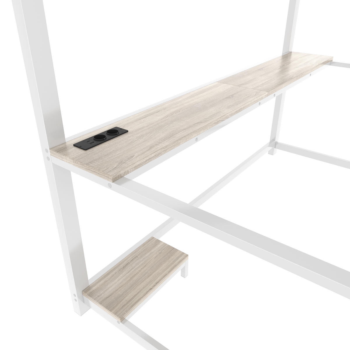 HOCHBETT 90/200 cm Weiß - Weiß, Metall - Raumix