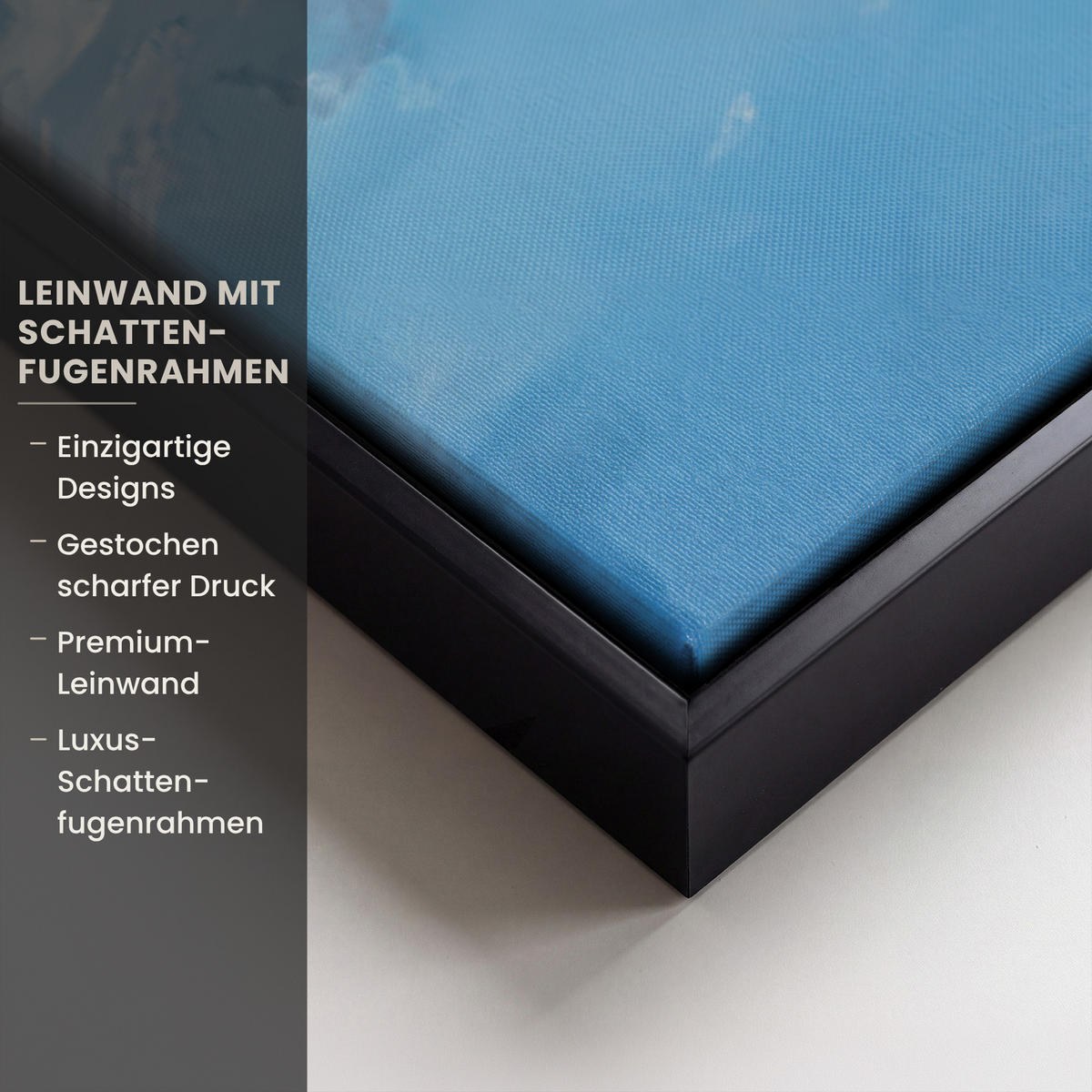 LEINWAND Bilder mit Rahmen - Weihnachtsmann - Rentier - Weihnachten - Schnee - 100x150 - Cognac, Textil (100/150cm) - MuchoWow