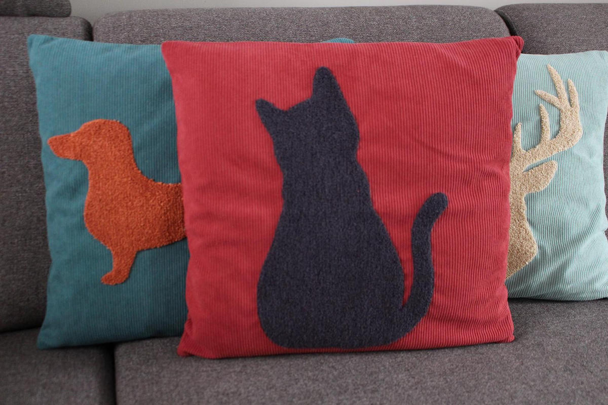 KISSENHÜLLE Pixie - Kirschrot, Textil (45/45cm) - Magma Heimtexx