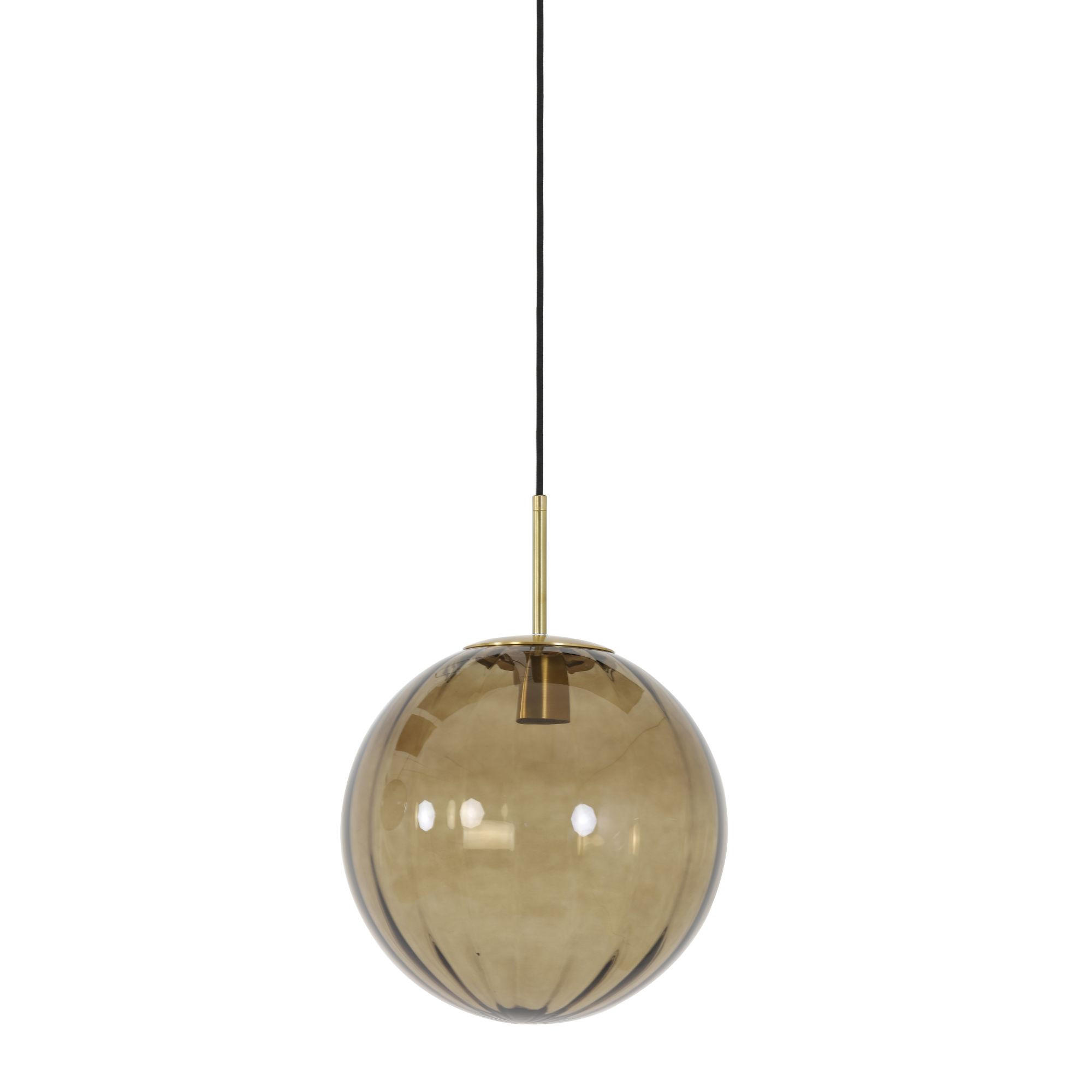 HÄNGELAMPE Magdala Braun Ø30/30 cm - Braun, Glas (30/30/30cm) - Light & Living
