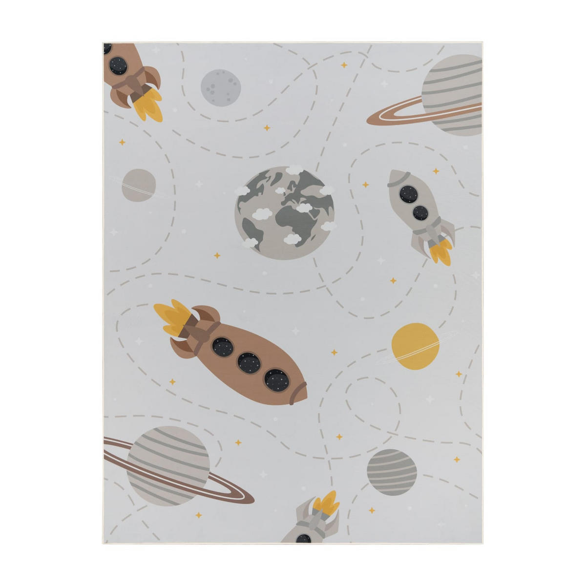KINDERTEPPICH Sterne Creme 100 x 200 cm - Creme, Kunststoff (100/200cm) - TT Home