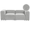 2-SITZER-SOFA Cord grau Falsterbo - Grau, Textil (204/70/105cm) - Beliani