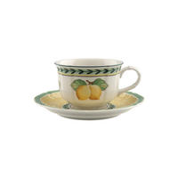 TEETASSE MIT UNTERTASSE French Garden Fleurence bunt 130 ml - Multicolor, Keramik (0.13L) - Villeroy & Boch