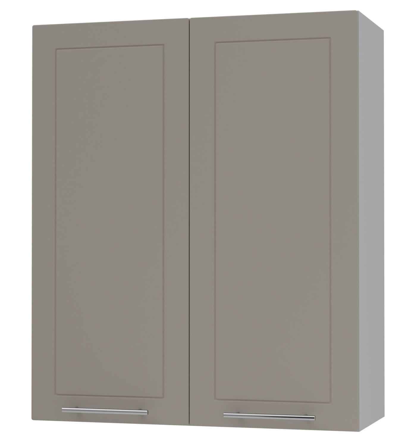 KÜCHENHÄNGESCHRANK Kvantum W4/80 Beige Matt / Grau Matt 80 / 32,5 / 96cm - Beige/Grau, Holz/Holzwerkstoff (80/96/32.5cm) - Feldmann-Wohnen