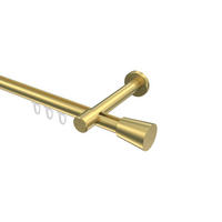 INNENLAUF-GARDINENSTANGEN-SET Prestige Sitra 160 cm, 1-läufig, 20 mm Ø Messing-Optik - Messingfarben, Metall (160cm) - INTERDECO