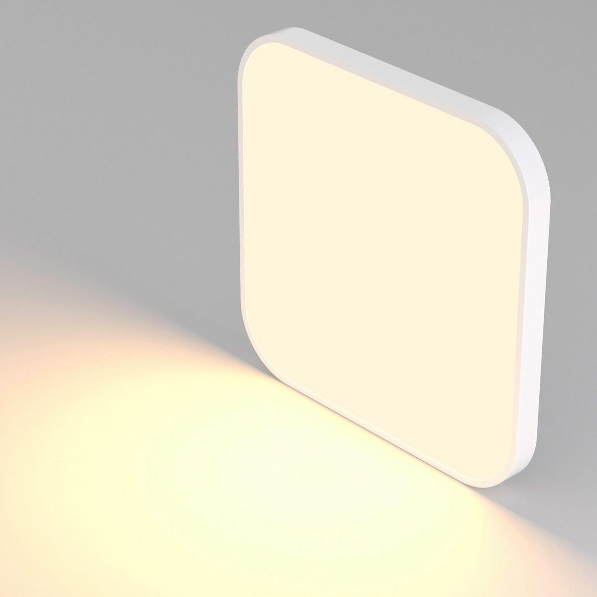 LED-DECKENLEUCHTE Leipzig 3000K-Warmweiß 27/27/3 cm - Weiß, Kunststoff (27/27/3cm) - Nettlife