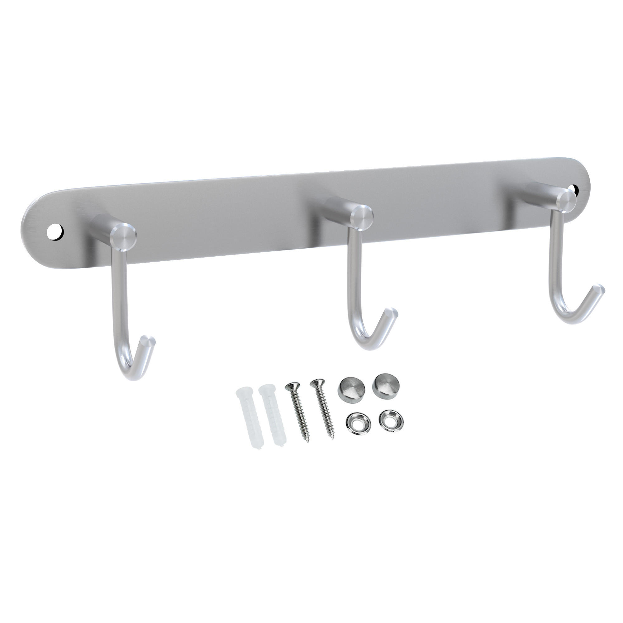 Intirilife Garderobenleiste Silber 5.5x5.5x22 cm