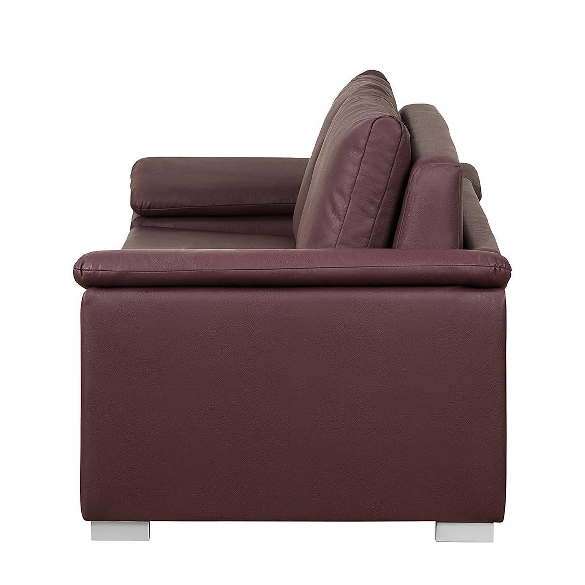 SCHLAFSOFA mit schräger Armlehne - Aubergine, Kunststoff (210/90/90cm) - home24