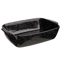 AUFLAUFFORM (4er Set) Au Gratin - Schwarz, Keramik (31/21/8cm) - Butlers