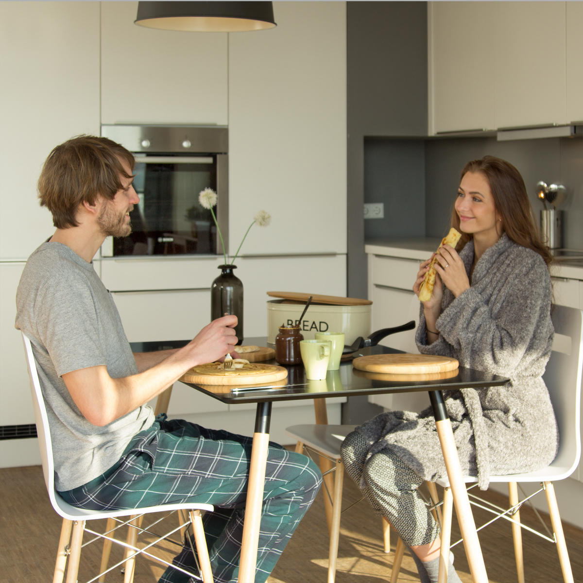 FRÜHSTÜCKSBRETTCHEN Set - Hellbraun, Holz (25/25cm) - Relaxdays