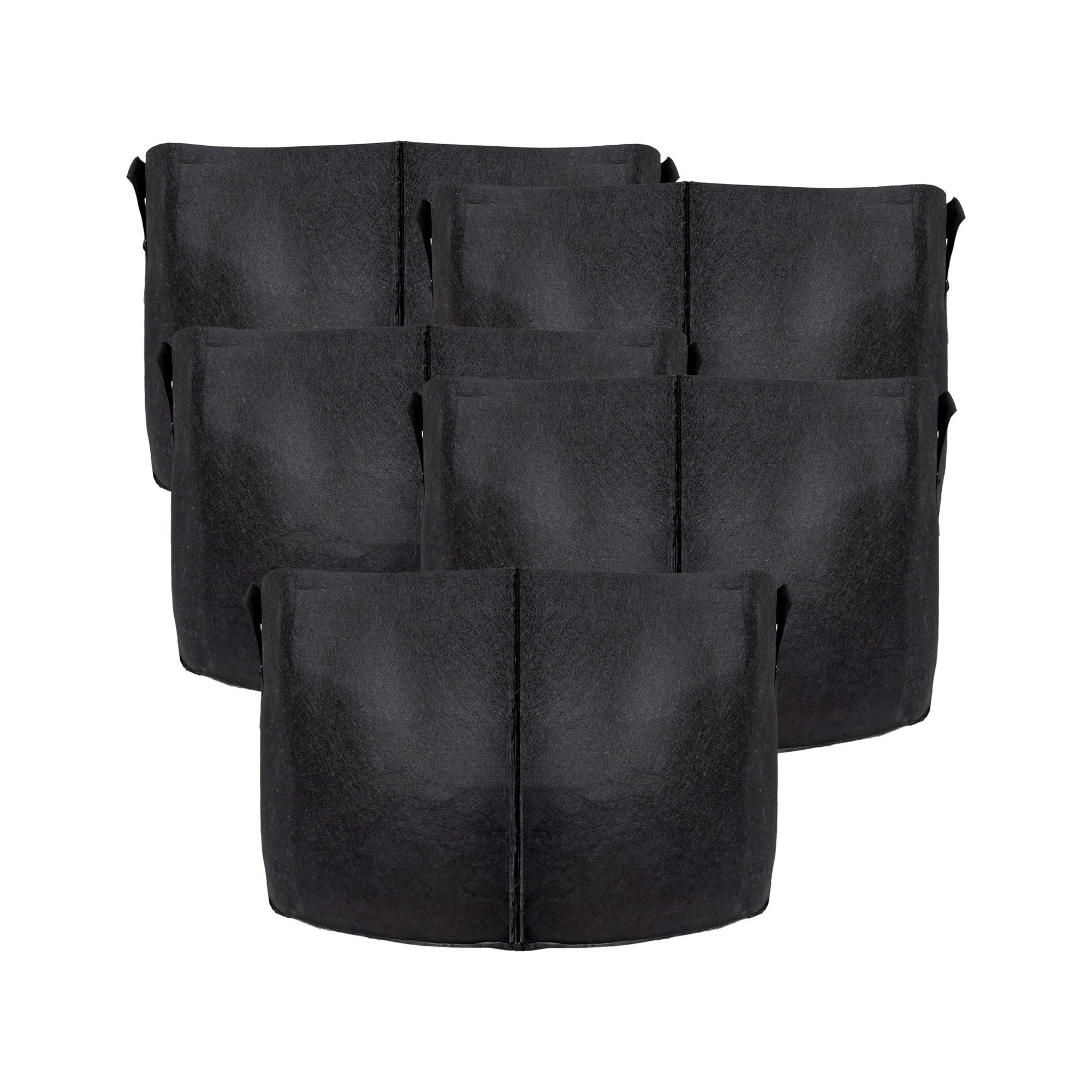 PFLANZSACK Vliesstoff 40/30 cm (5-tlg. Set) - Schwarz, Textil (30cm) - Intirilife