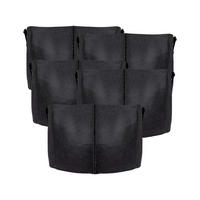 PFLANZSACK Vliesstoff 40/30 cm (5-tlg. Set) - Schwarz, Textil (30cm) - Intirilife