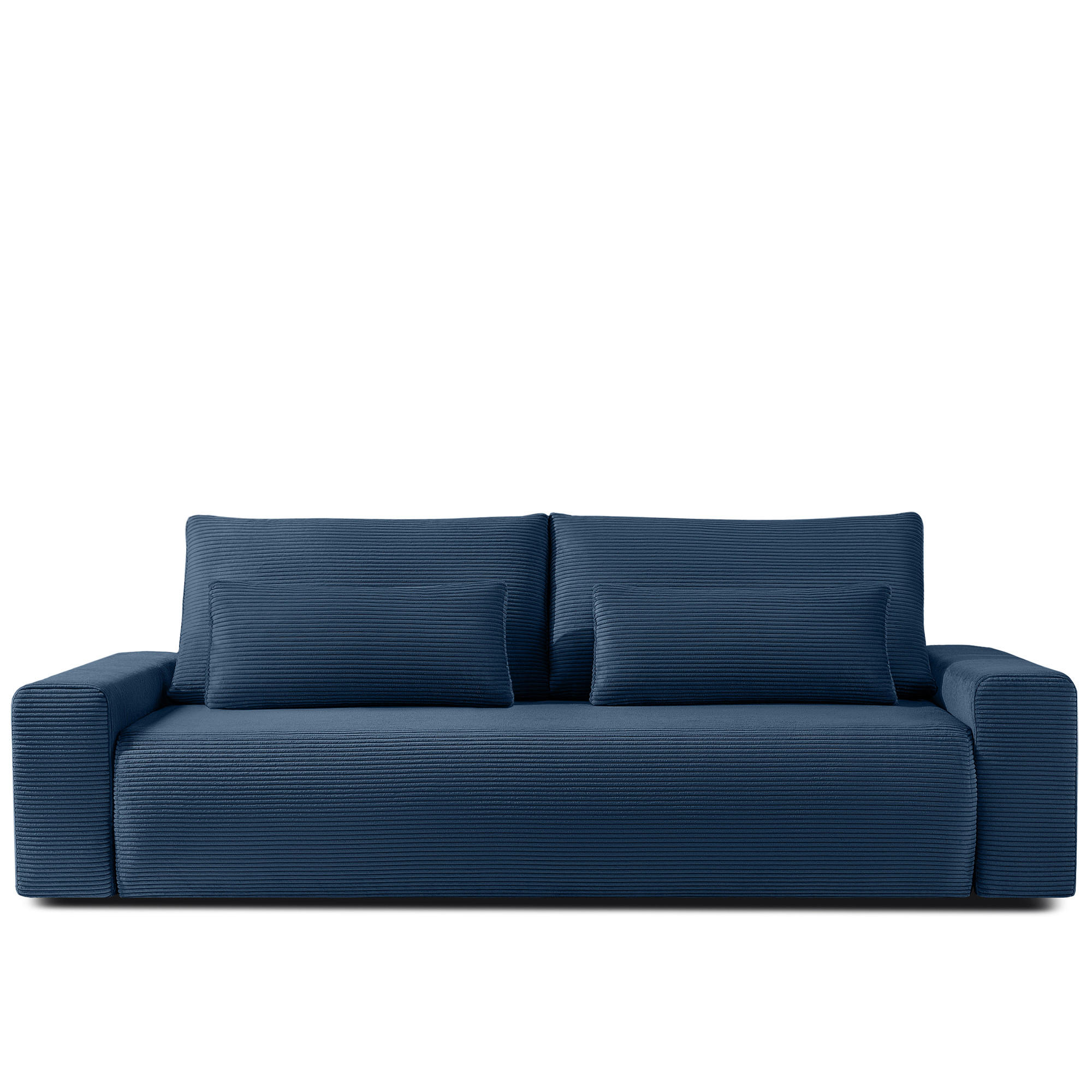 3-SITZER SCHLAFSOFA MOLLIS, Corduroy, Marine - Dunkelblau, Holz/Holzwerkstoff (250/93/108cm) - KONSIMO®
