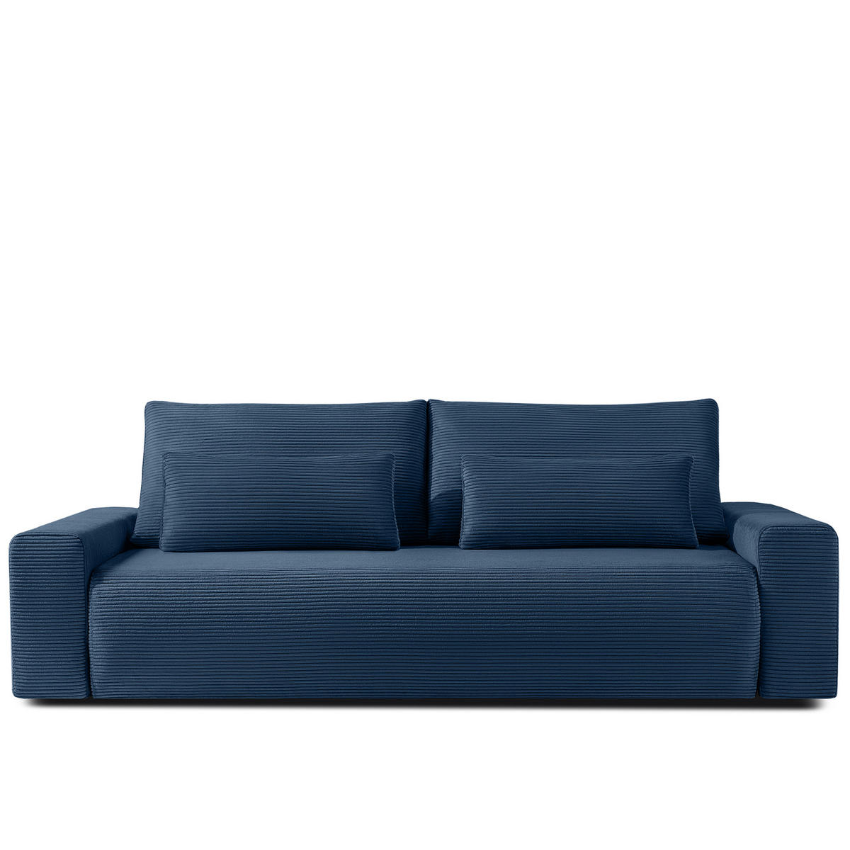 3-SITZER SCHLAFSOFA MOLLIS, Corduroy, Marine - Dunkelblau, Holz/Holzwerkstoff (250/93/108cm) - KONSIMO®