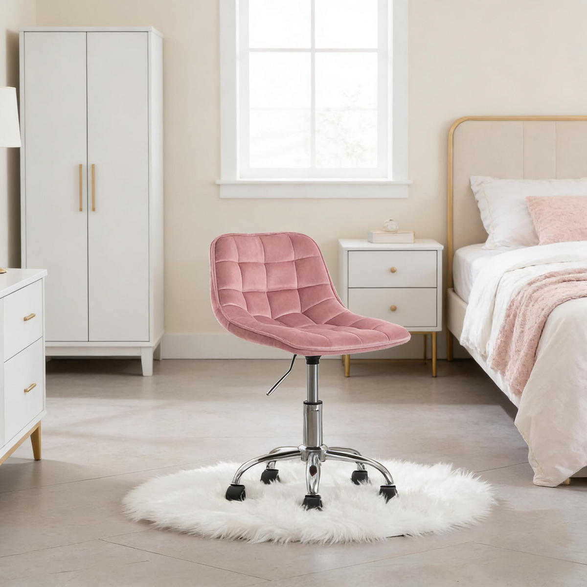 BÜROSTUHL Rosa 43/50/67,5 cm - Pink, Metall (43/67.5/43cm) - PANGIVO