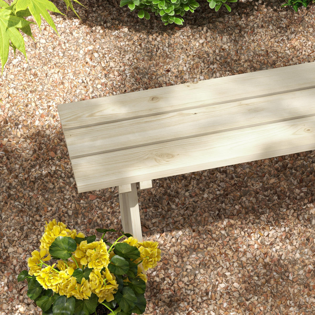 GARTENBANK,2-SITZER Holz,naturholz - Beige, Holz (130/45/38cm) - Vallsero