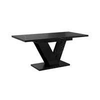 ESSTISCH Ausziehbar 120-160 cm Schwarz Marmor-Optik - Schwarz, Holzwerkstoff (160/80/75cm) - Home Collective