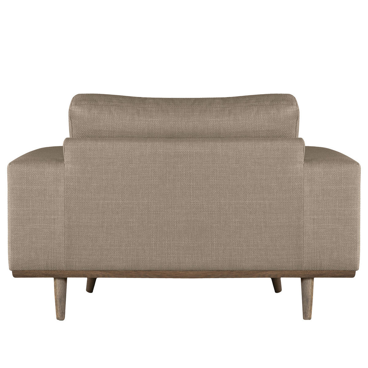 SESSEL - Taupe/Eichefarben, Eichenholz/Textil (122/81/88cm) - home24