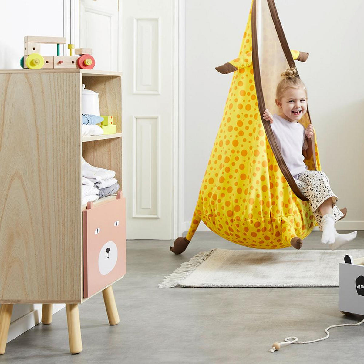 KINDERKOMMODE Lanny Rosa Echtholz/MDF - Pink, Holz (40/86/31cm) - Bessagi Kids