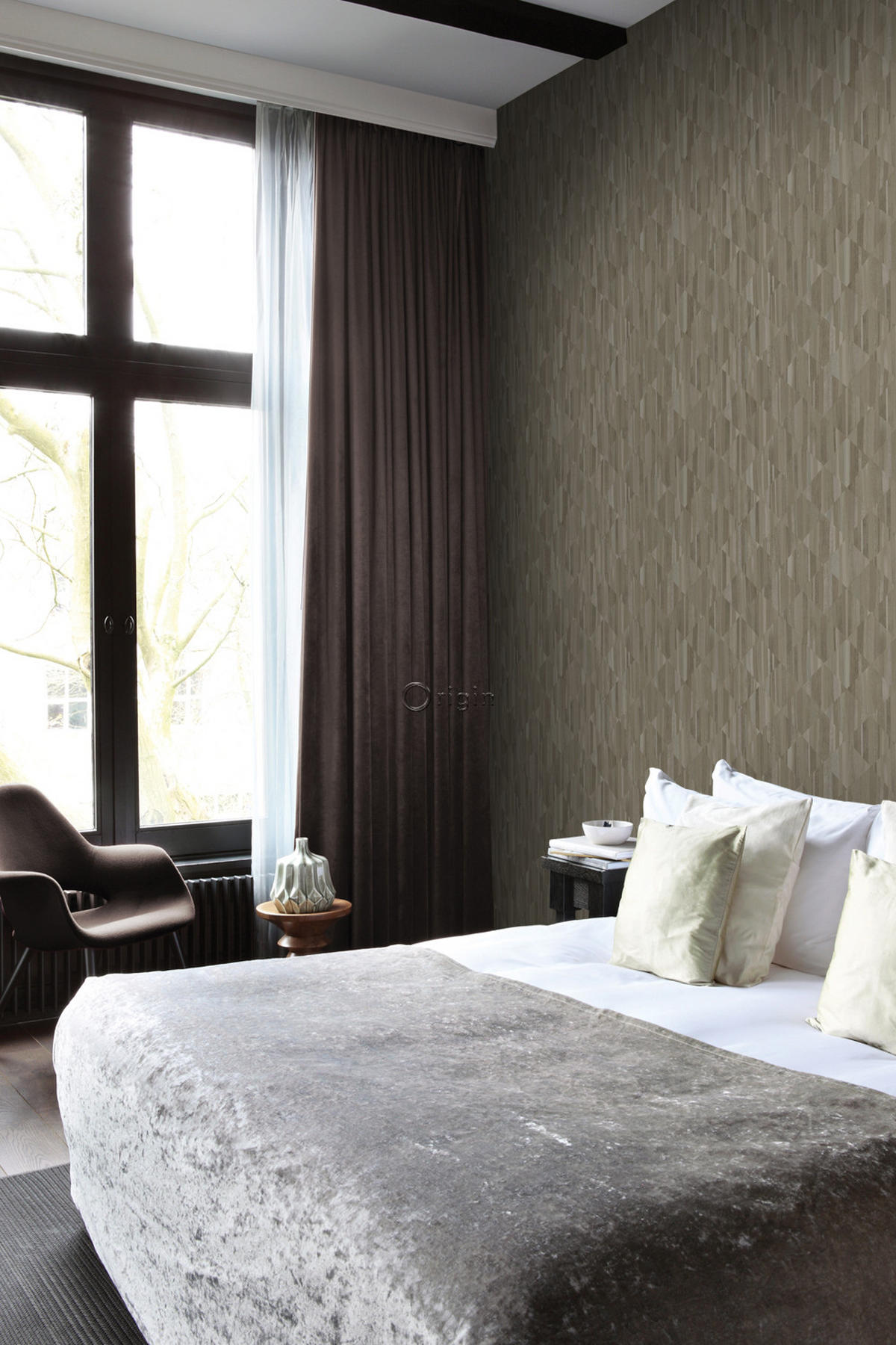 TAPETE 3D Holzoptik 50 x 900 cm - Braun, Papier (50/900cm) - Origin Wallcoverings