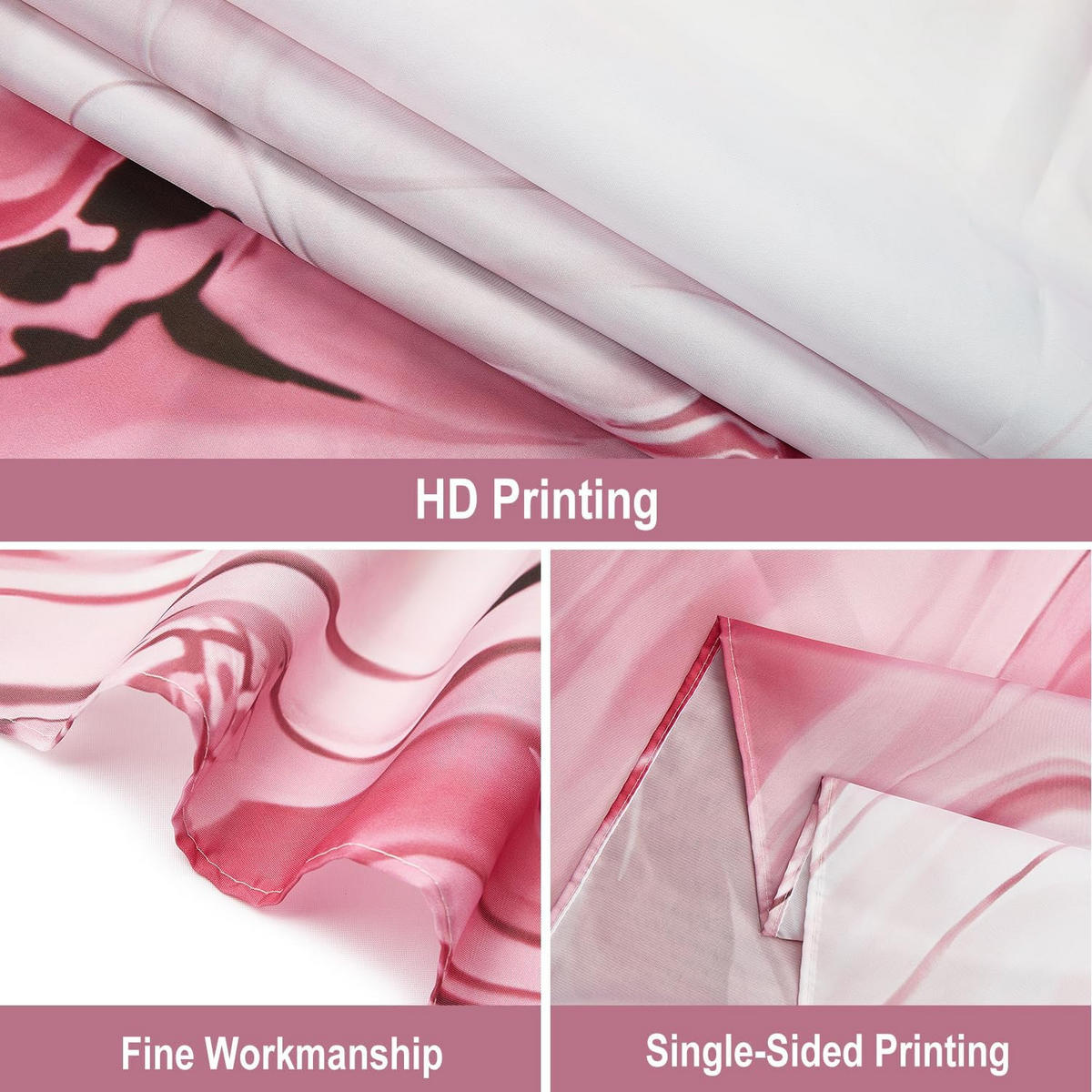 DUSCHVORHANG Aquarell Marmor 180 x 180 cm - Pink, Textil (180/180cm) - Kaket