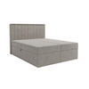 BOXBETT - Taschenmatratze + Topper 160x200 elfenbein Chenille - Creme, Holz/Holzwerkstoff (160/200cm) - SIMKAM Furniture