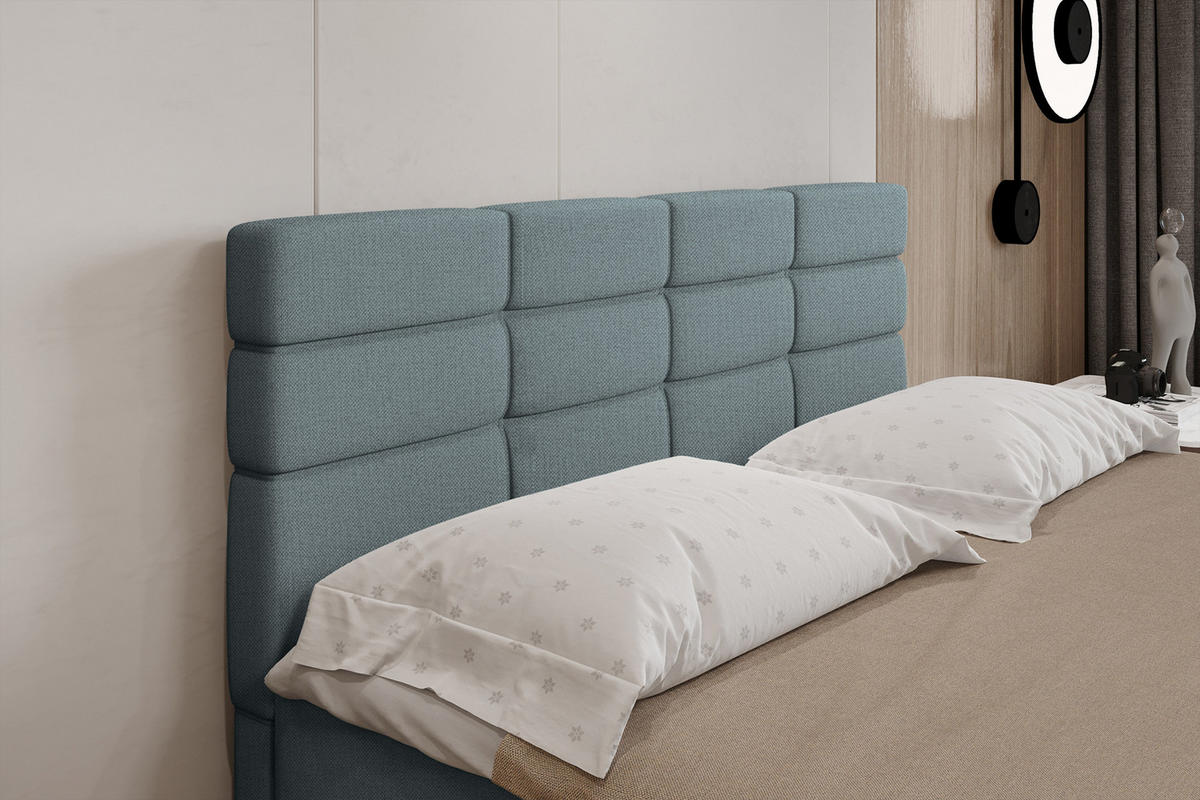 BOXBETT Reve 160 x 200 cm mit Bettkasten und Lattenrost ohne matratze - hellblau - Rosa, Holz (160/206cm) - Panda Möbel